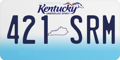 KY license plate 421SRM