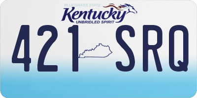 KY license plate 421SRQ