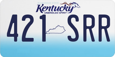 KY license plate 421SRR