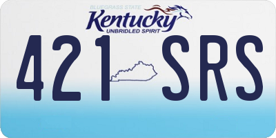 KY license plate 421SRS