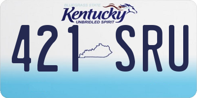 KY license plate 421SRU
