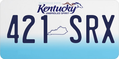 KY license plate 421SRX