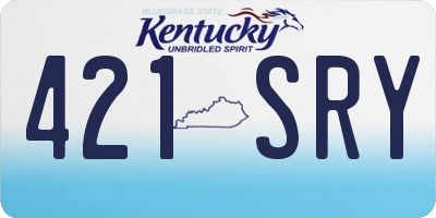 KY license plate 421SRY
