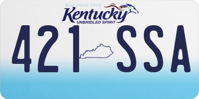 KY license plate 421SSA