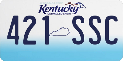 KY license plate 421SSC