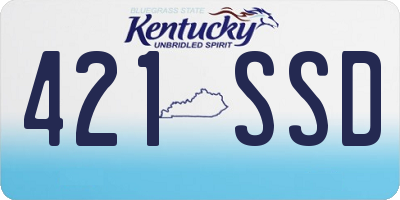 KY license plate 421SSD