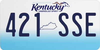 KY license plate 421SSE