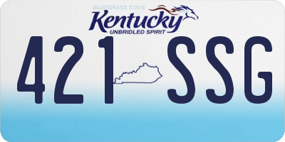 KY license plate 421SSG