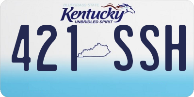 KY license plate 421SSH