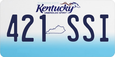 KY license plate 421SSI