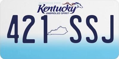 KY license plate 421SSJ