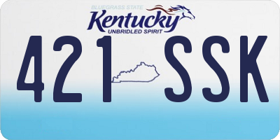 KY license plate 421SSK