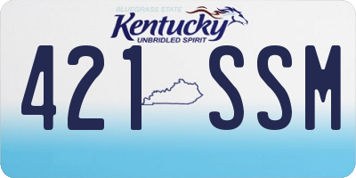 KY license plate 421SSM