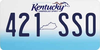 KY license plate 421SSO