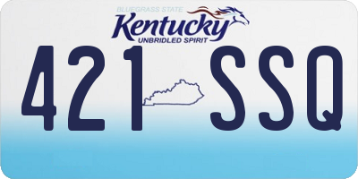 KY license plate 421SSQ