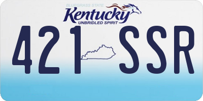 KY license plate 421SSR