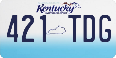 KY license plate 421TDG