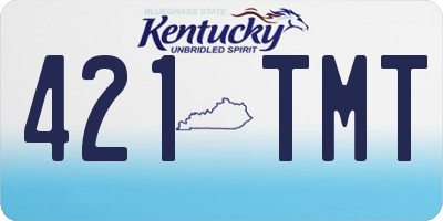 KY license plate 421TMT