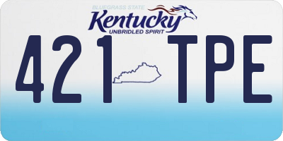 KY license plate 421TPE