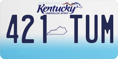 KY license plate 421TUM