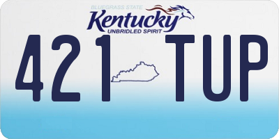 KY license plate 421TUP