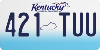 KY license plate 421TUU