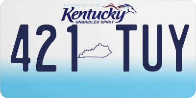 KY license plate 421TUY