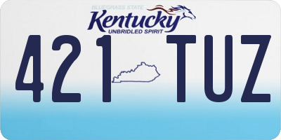 KY license plate 421TUZ