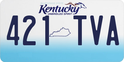 KY license plate 421TVA