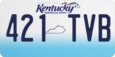KY license plate 421TVB