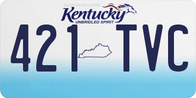 KY license plate 421TVC