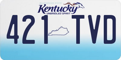 KY license plate 421TVD