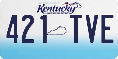 KY license plate 421TVE