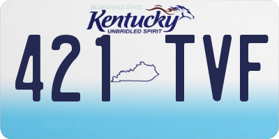 KY license plate 421TVF