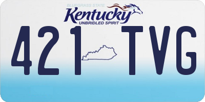 KY license plate 421TVG