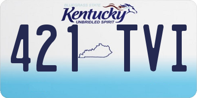 KY license plate 421TVI