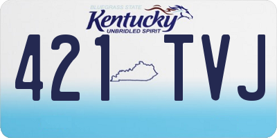 KY license plate 421TVJ