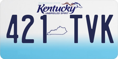 KY license plate 421TVK