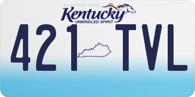 KY license plate 421TVL