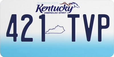 KY license plate 421TVP
