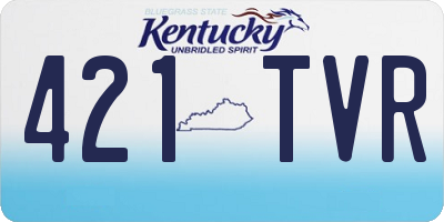 KY license plate 421TVR