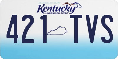 KY license plate 421TVS