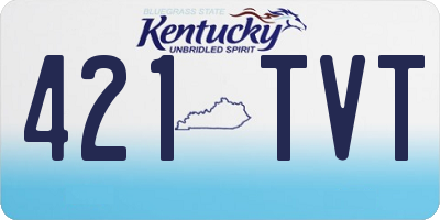 KY license plate 421TVT