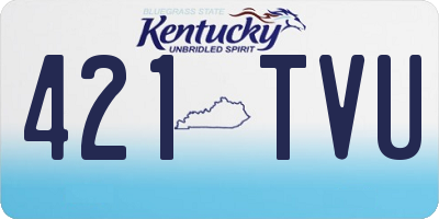 KY license plate 421TVU