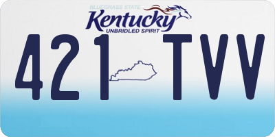 KY license plate 421TVV