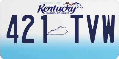 KY license plate 421TVW