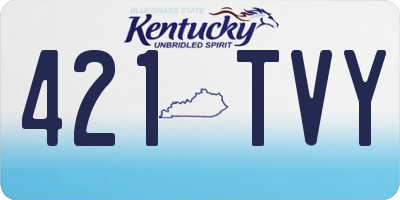 KY license plate 421TVY