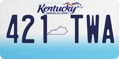 KY license plate 421TWA