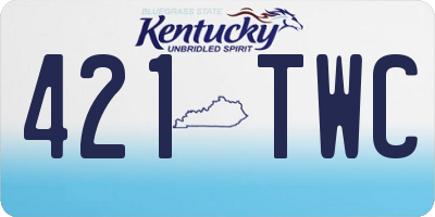 KY license plate 421TWC