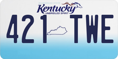 KY license plate 421TWE